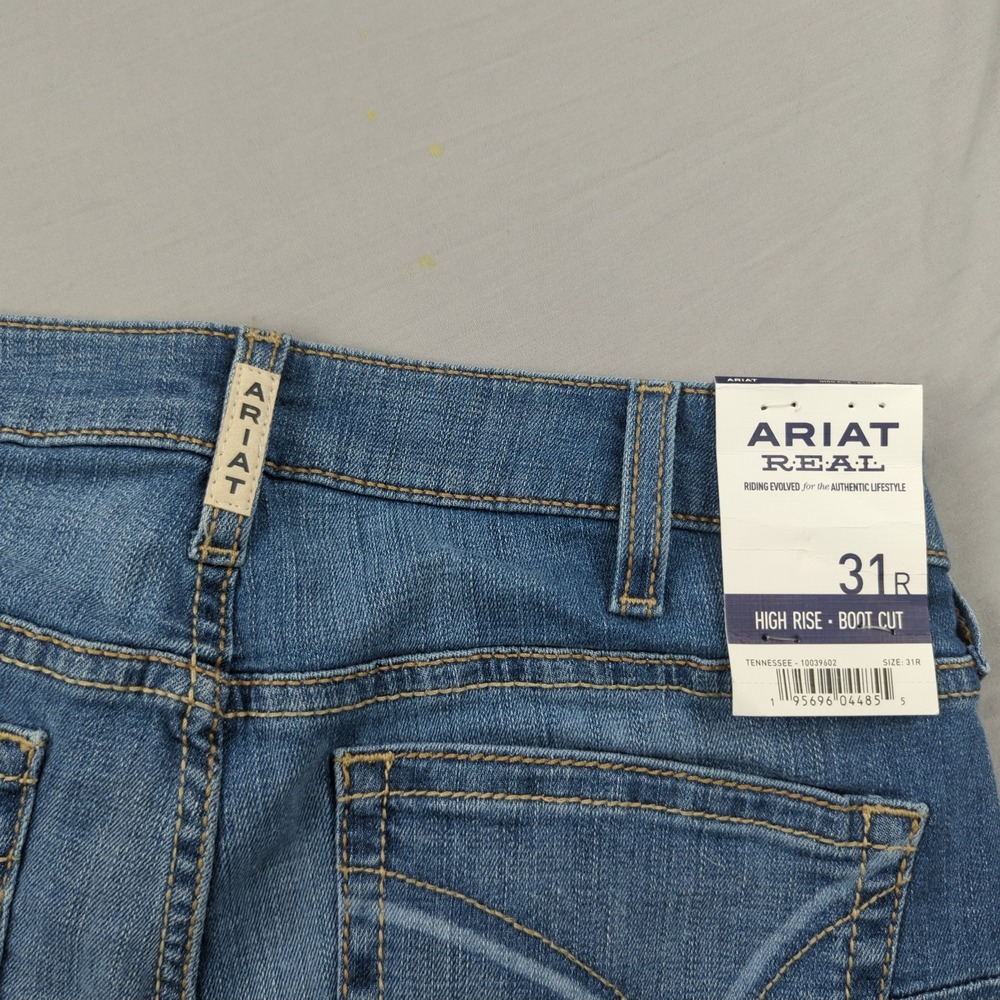 Ariat Jeans Womens 31 Blue Boot Cut Western Cowgirl Real Denim Rodeo New - Picture 16 of 16